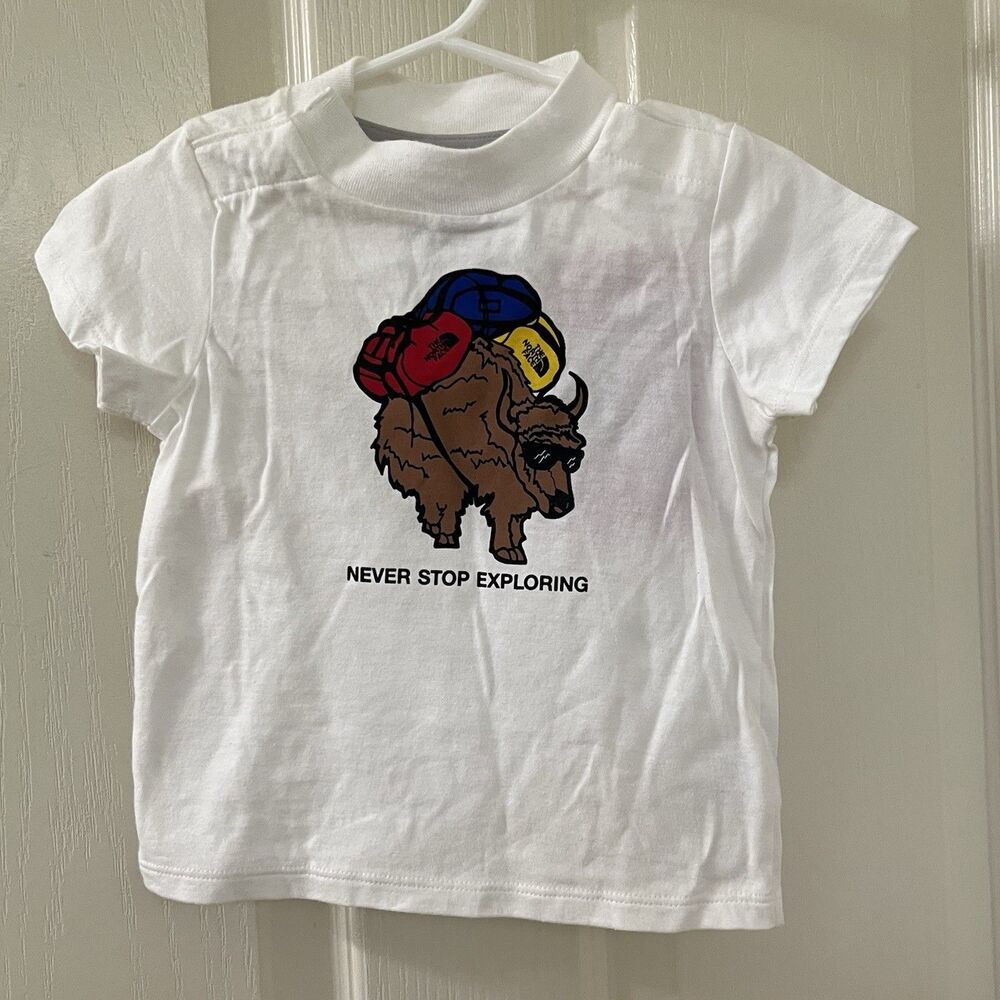 The North Face Yak Pack Infant Graphic Tee T-Shirt Top Size 6-12 Months NEW